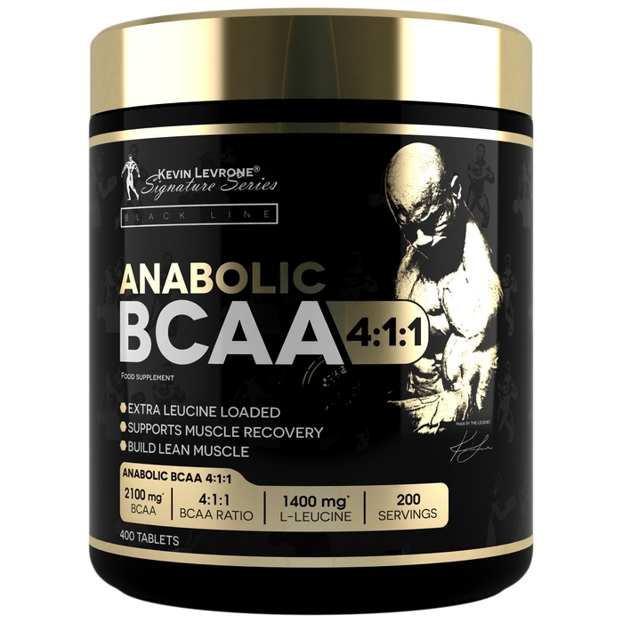 Levrone Black Kevin Levrone ANABOLIC BCAA 4:1:1 400 tablets | Enhanced Endurance | Designed for High-Intensity Training & Active Lifestyles | Supports Quick Muscle Recovery | 200 Serving | 0179-NJVHF | 0179-NJVHF