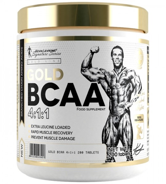 Levrone Gold Kevin Levrone Gold BCAA 4:1:1 Tablets, 200 Tablets, Enhance post-exercise Muscle Recovery | 3459-SWRDG | 3459-SWRDG